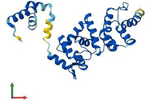 AlphaFold protein structure predicition of Mouse Recombinant Dcun1d1 Protein, UniprotID Q9QZ73