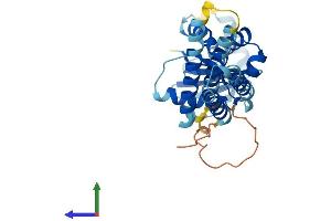 AlphaFold protein structure predicition of Human Recombinant SEC22C Protein, UniprotID Q9BRL7