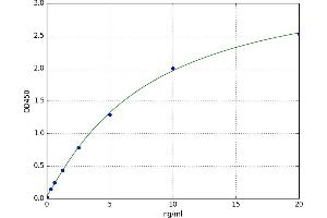 A typical standard curve (MUC7 Kit ELISA)