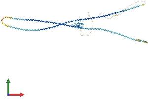 AlphaFold protein structure predicition of Mouse Recombinant Cep112 Protein, UniprotID Q5PR68