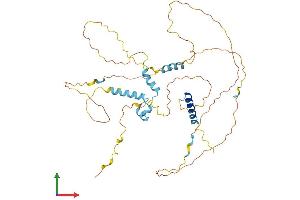 AlphaFold protein structure predicition of Mouse Recombinant Fam110c Protein, UniprotID Q8VE94
