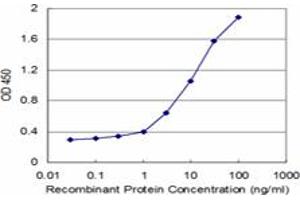 Detection limit for recombinant GST tagged HAX1 is approximately 0.