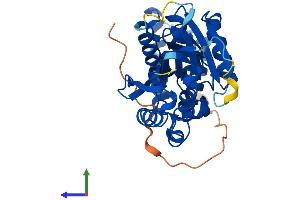 AlphaFold protein structure predicition of Human Recombinant HEMK1 Protein, UniprotID Q9Y5R4