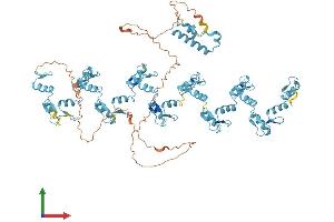 AlphaFold protein structure predicition of Human Recombinant ZNF160 Protein, UniprotID Q9HCG1