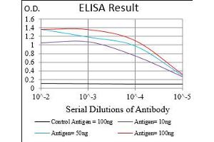 Black line: Control Antigen (100 ng), Purple line: Antigen(10 ng), Blue line: Antigen (50 ng), Red line: Antigen (100 ng),