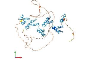 AlphaFold protein structure predicition of Human Recombinant ZNF324 Protein, UniprotID O75467