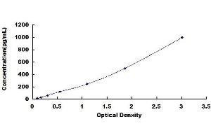 Typical standard curve (CXCL7 Kit ELISA)