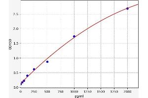 Typical standard curve (Actin, gamma 1 Kit ELISA)