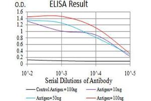 Black line: Control Antigen (100 ng);Purple line: Antigen (10ng); Blue line: Antigen (50 ng); Red line:Antigen (100 ng)