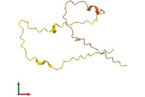 AlphaFold protein structure predicition of Human Recombinant TDRG1 Protein, UniprotID Q3Y452