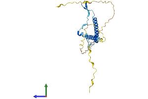 AlphaFold protein structure predicition of Human Recombinant FIGLA Protein, UniprotID Q6QHK4
