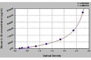 Typical standard curve (IL-1 beta Kit ELISA)