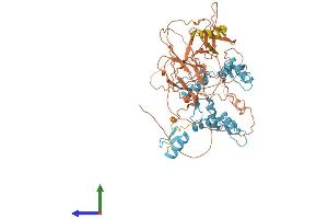 AlphaFold protein structure predicition of Human Recombinant ZNF143 Protein, UniprotID P52747
