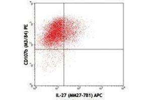 Flow Cytometry (FACS) image for anti-Interleukin 27 (IL27) antibody (APC) (ABIN2658348) (IL-27 anticorps  (APC))