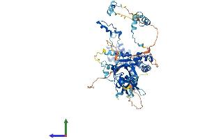AlphaFold protein structure predicition of Human Recombinant MTA3 Protein, UniprotID Q9BTC8
