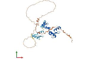 AlphaFold protein structure predicition of Human Recombinant GFI1B Protein, UniprotID Q5VTD9