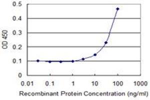 Detection limit for recombinant GST tagged EPHB2 is 3 ng/ml as a capture antibody. (EPH Receptor B2 anticorps  (AA 226-325))