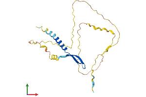 AlphaFold protein structure predicition of Mouse Recombinant Bcl7c Protein, UniprotID O08664