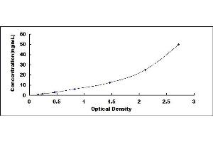 Typical standard curve (A2ML1 Kit ELISA)