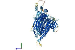 AlphaFold protein structure predicition of Mouse Recombinant Rasa4 Protein, UniprotID Q6PFQ7