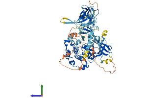 AlphaFold protein structure predicition of Mouse Recombinant Prkcq Protein, UniprotID Q02111