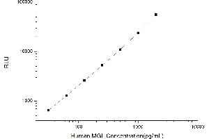 Typical standard curve (MGLL Kit CLIA)