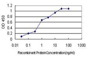 Detection limit for recombinant GST tagged MYOG is approximately 0.
