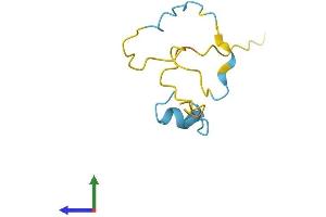 AlphaFold protein structure predicition of Human Recombinant PDE6H Protein, UniprotID Q13956