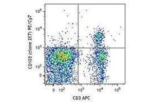 Flow Cytometry (FACS) image for anti-Integrin, alpha E (Antigen CD103, Human Mucosal Lymphocyte Antigen 1, alpha Polypeptide) (ITGAE) antibody (PE-Cy7) (ABIN2659055)
