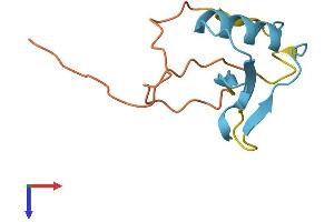 AlphaFold protein structure predicition of Human Recombinant GGNBP1 Protein, UniprotID Q5YKI7