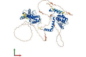 AlphaFold protein structure predicition of Human Recombinant RGS9 Protein, UniprotID O75916
