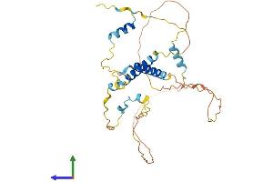 AlphaFold protein structure predicition of Mouse Recombinant Sertad2 Protein, UniprotID Q9JJG5