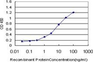 Detection limit for recombinant GST tagged NMI is approximately 0. (NMI anticorps  (AA 1-100))