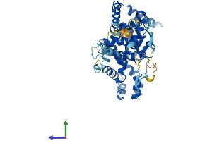 AlphaFold protein structure predicition of Mouse Recombinant Tbc1d13 Protein, UniprotID Q8R3D1