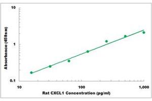 Representative Standard Curve (CXCL1 Kit ELISA)