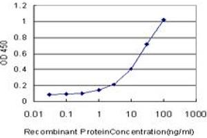 Detection limit for recombinant GST tagged NHLH2 is approximately 0. (NHLH2 anticorps  (AA 36-135))