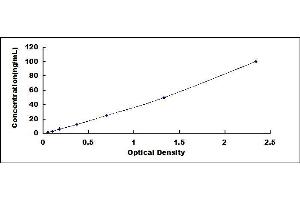 Typical standard curve (Desmoglein 1 Kit ELISA)