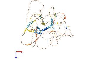 AlphaFold protein structure predicition of Mouse Recombinant Ppp1r15b Protein, UniprotID Q8BFW3