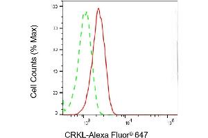 Flow cytometric analysis of CRKL expression in HT- cells using CRKL antibody (ABIN7800792), 1:2,000). (Recombinant CrkL anticorps)