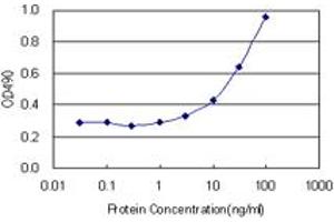 Sandwich ELISA detection sensitivity ranging from 3 ng/mL to 100 ng/mL.