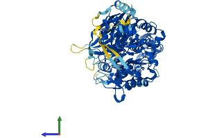AlphaFold protein structure predicition of Mouse Recombinant Plcz1 Protein, UniprotID Q8K4D7