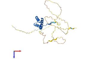 AlphaFold protein structure predicition of Human Recombinant DLX1 Protein, UniprotID P56177