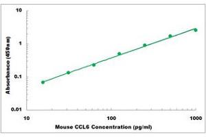 Representative Standard Curve (CCL6 Kit ELISA)