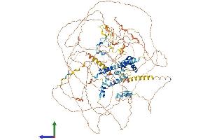 AlphaFold protein structure predicition of Mouse Recombinant Trerf1 Protein, UniprotID Q8BXJ2