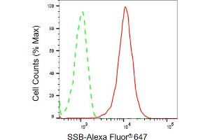 Flow cytometric analysis of SSB expression in HeLa cells using SSB antibody (ABIN7800358), 1:1,000). (SSB anticorps)