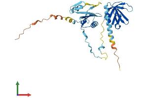 AlphaFold protein structure predicition of Human Recombinant DAPP1 Protein, UniprotID Q9UN19