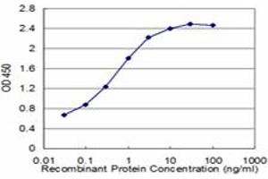 Detection limit for recombinant GST tagged RXRG is approximately 0.
