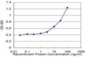 Detection limit for recombinant GST tagged CYP24A1 is approximately 1ng/ml as a capture antibody.