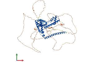 AlphaFold protein structure predicition of Human Recombinant DAXX Protein, UniprotID Q9UER7