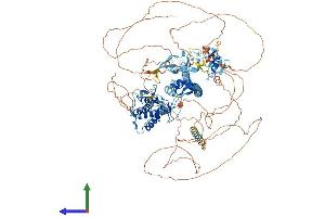 AlphaFold protein structure predicition of Human Recombinant TRIM33 Protein, UniprotID Q9UPN9